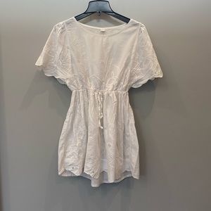 White Short-Sleeve Sundress
